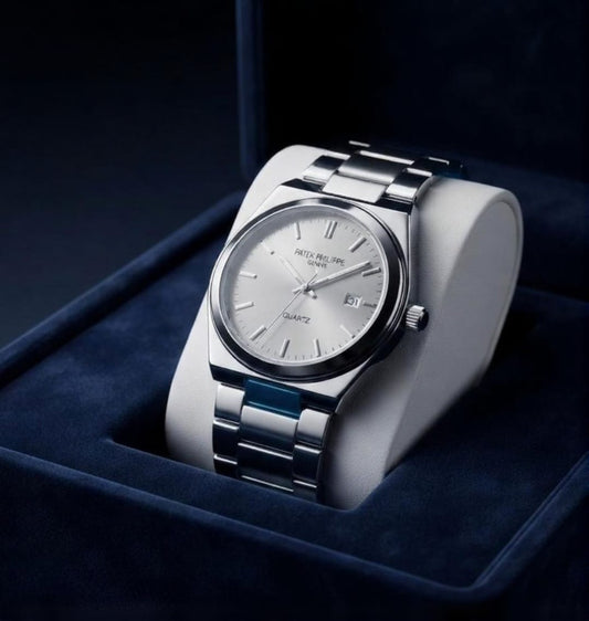 Men’s Premium Stainless Steel Quartz Watch with Date Display – Slim Classic Dress Watch