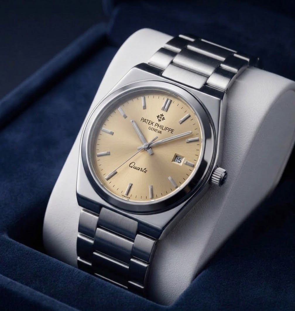 Men’s Premium Stainless Steel Quartz Watch with Date Display – Slim Classic Dress Watch
