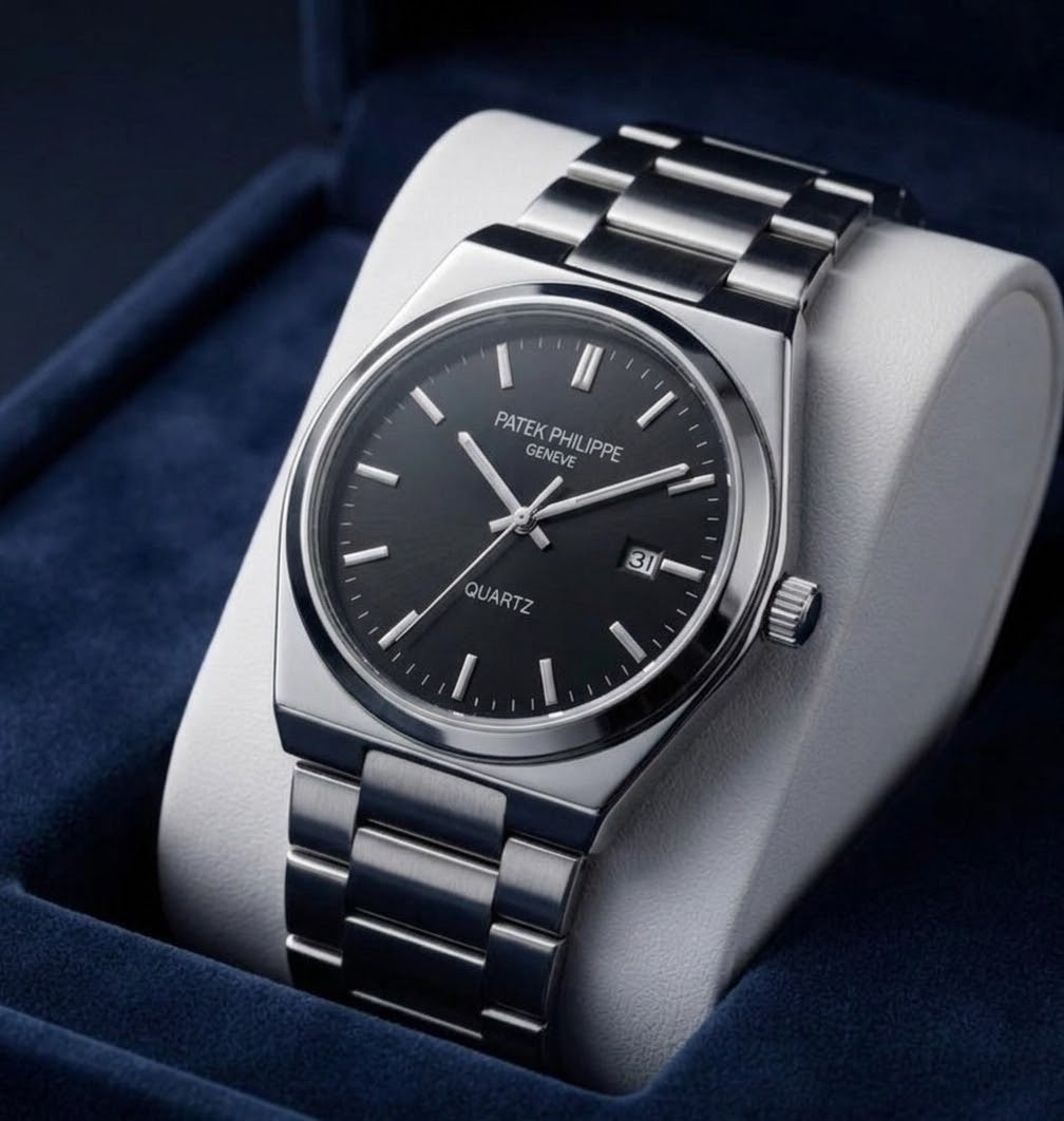 Men’s Premium Stainless Steel Quartz Watch with Date Display – Slim Classic Dress Watch
