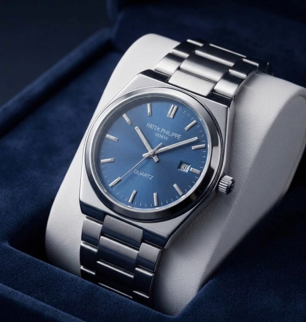 Men’s Premium Stainless Steel Quartz Watch with Date Display – Slim Classic Dress Watch