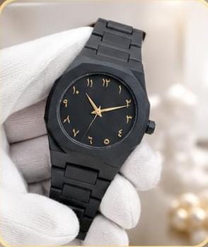 Analog Carbon Fiber Watch with Eastern Arabic Dial