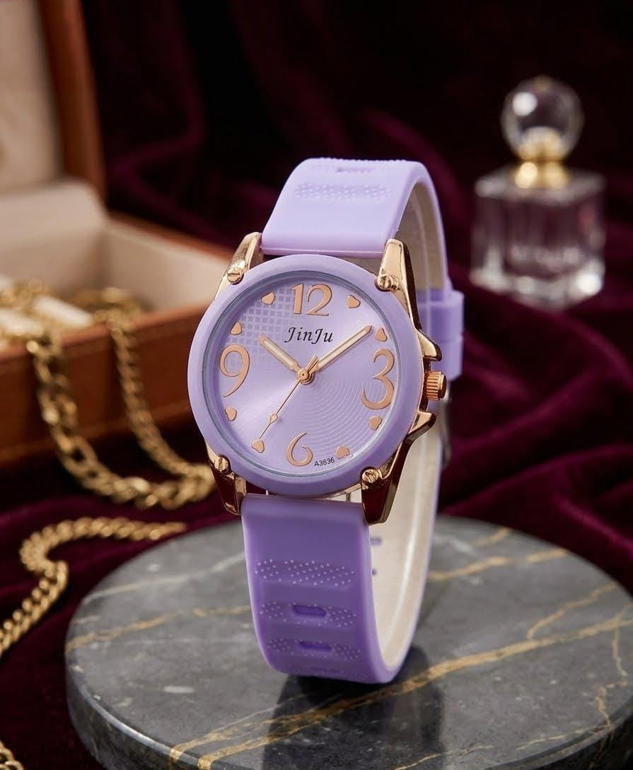 JinJu Premium Girls Watch – Stylish Round Dial & Quality Strap