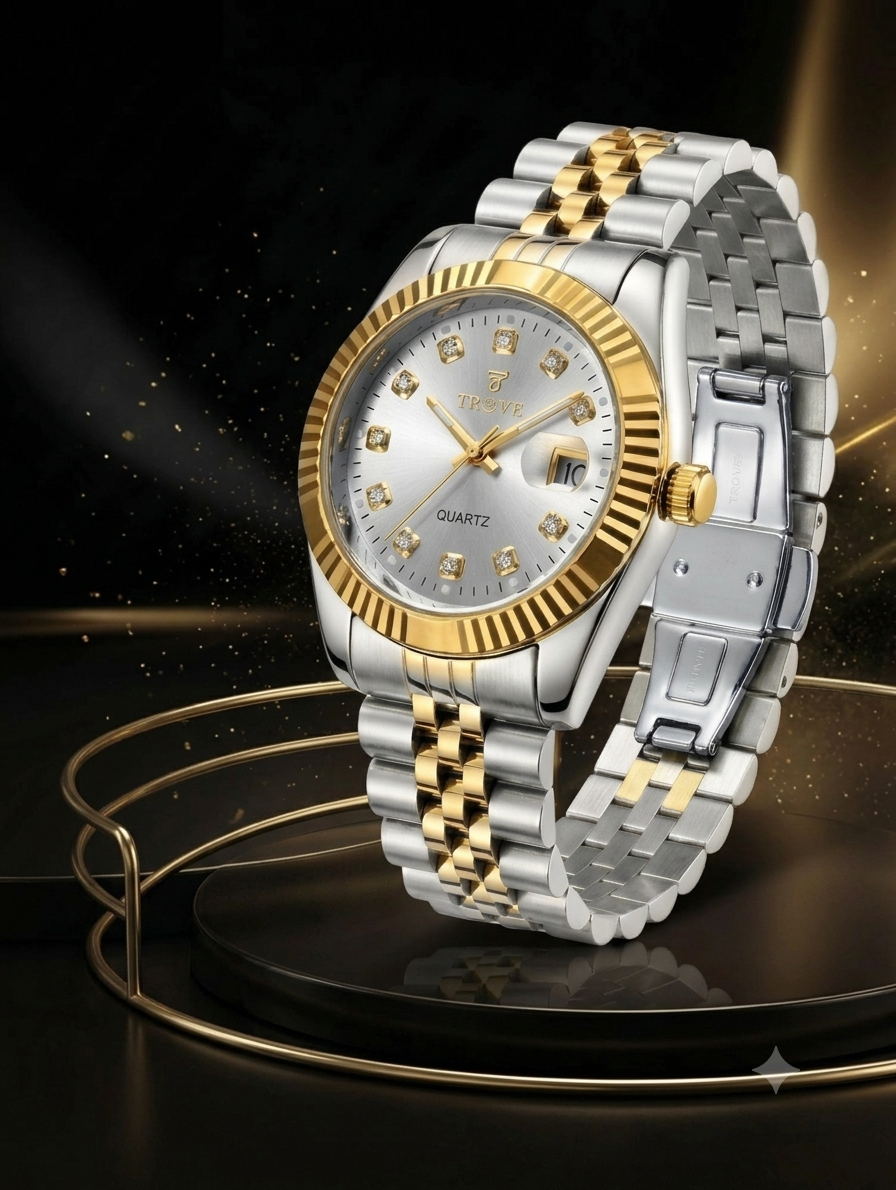 TROVE Men's Premium Stainless Steel Watch – Two-Tone