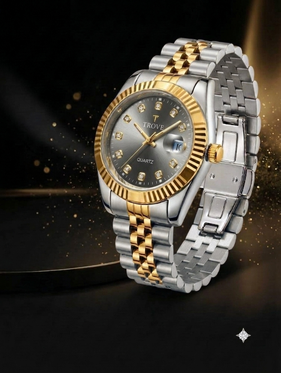 TROVE Men's Premium Stainless Steel Watch – Two-Tone