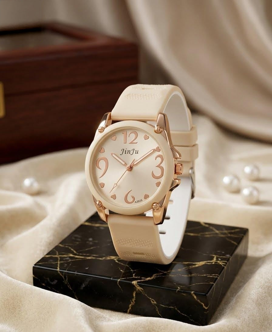 JinJu Premium Girls Watch – Stylish Round Dial & Quality Strap