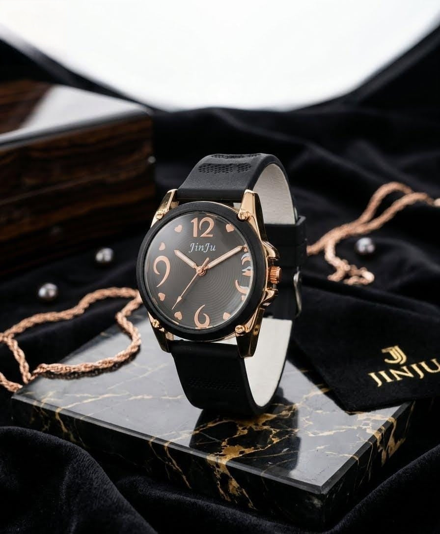 JinJu Premium Girls Watch – Stylish Round Dial & Quality Strap