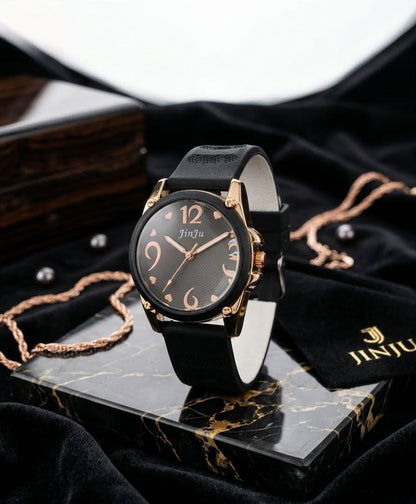 JinJu Premium Girls Watch – Stylish Round Dial & Quality Strap
