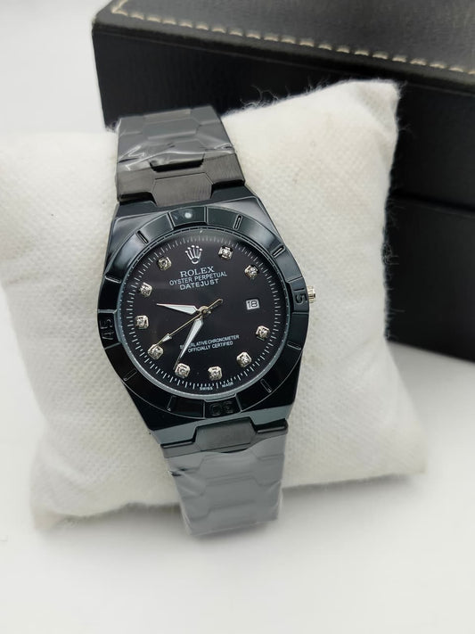 Premium Men's Date Watch – Stainless Steel Bracelet & Butterfly Lock