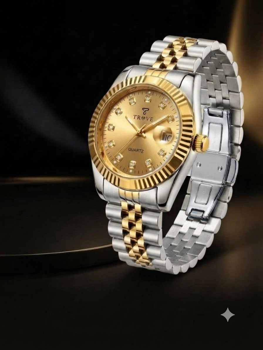 TROVE Men's Premium Stainless Steel Watch – Two-Tone