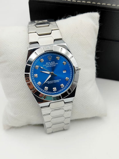 Premium Men's Date Watch – Stainless Steel Bracelet & Butterfly Lock