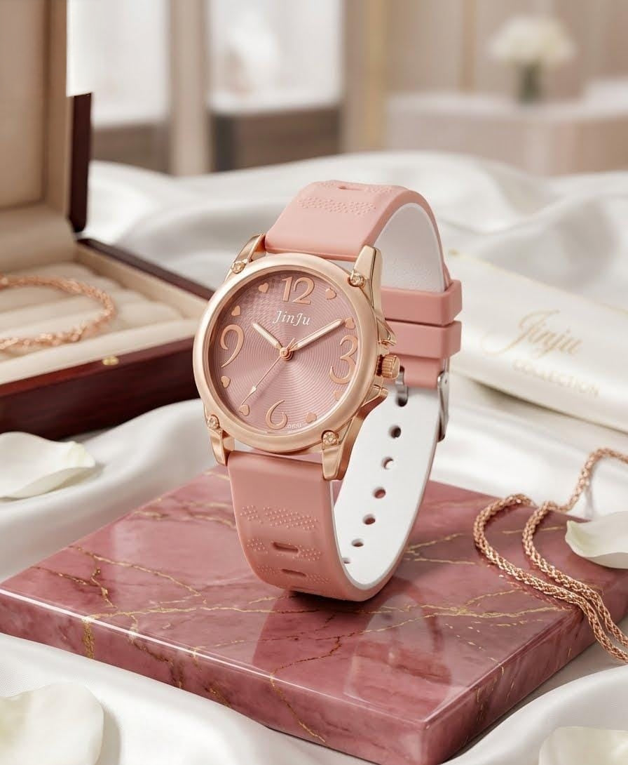 JinJu Premium Girls Watch – Stylish Round Dial & Quality Strap